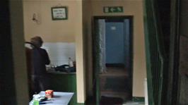 The hallway, staircase and kitchen in Mountain Lodge Youth Hostel